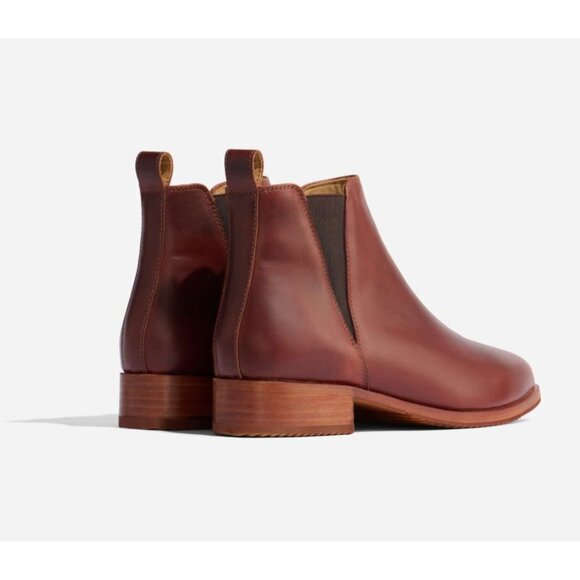 Nisolo Ava Auburn Leather Womens Chelsea Boots Size 9.5 Anthropologie $228 - Picture 4 of 12